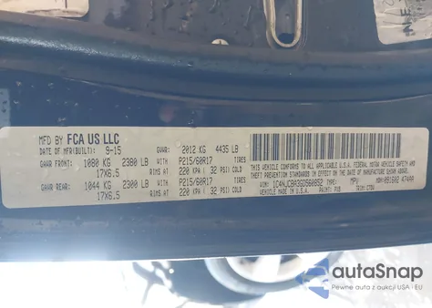 2016 Jeep Compass Sport z USA, uszkodzony, nr VIN 1C4NJCBA3GD560852